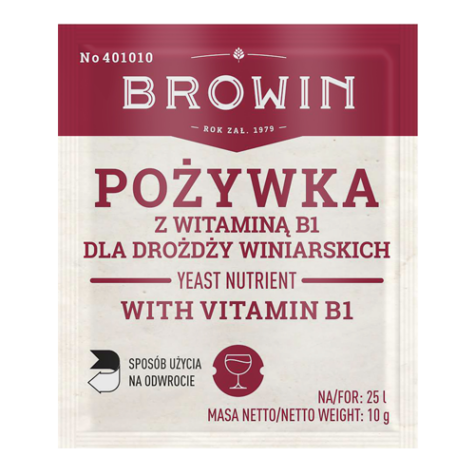 Vīna rauga uzturvielas ar B vitamīnu 10 g