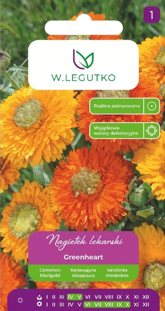 Kliņģerīte Greenheart maisījums 2g