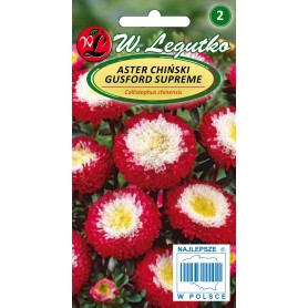 Aster pompon Supreme sarkanā un baltā krāsā 0,5g