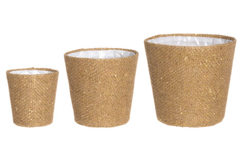 Dekoratīvs puķu pods Jute 18 cm