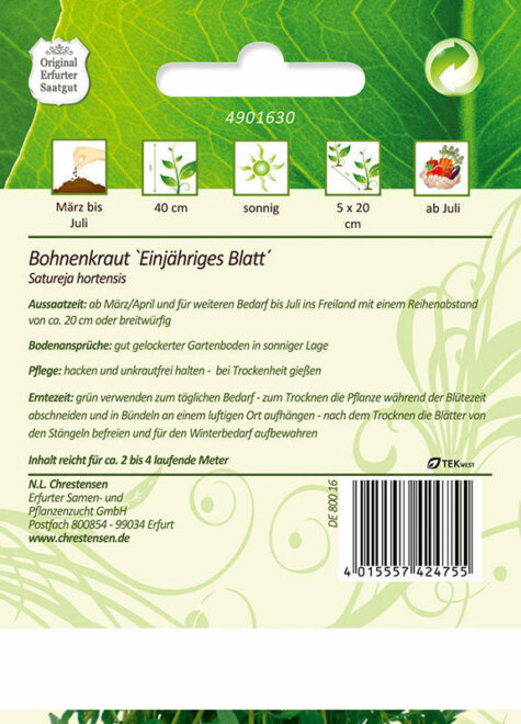 Dārza raudene Einjahriges Blatt ERF