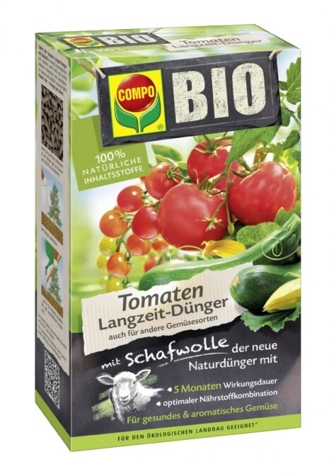 BIO ilgnoturīgs tomātu mēslojums ar vilnu Compo 750g