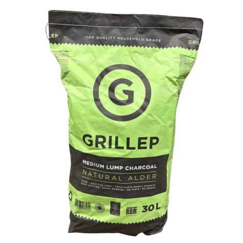Liels ogles gabals GRILLEP premium (alksnis) 30 L 4 kg maiss, 100% FSC