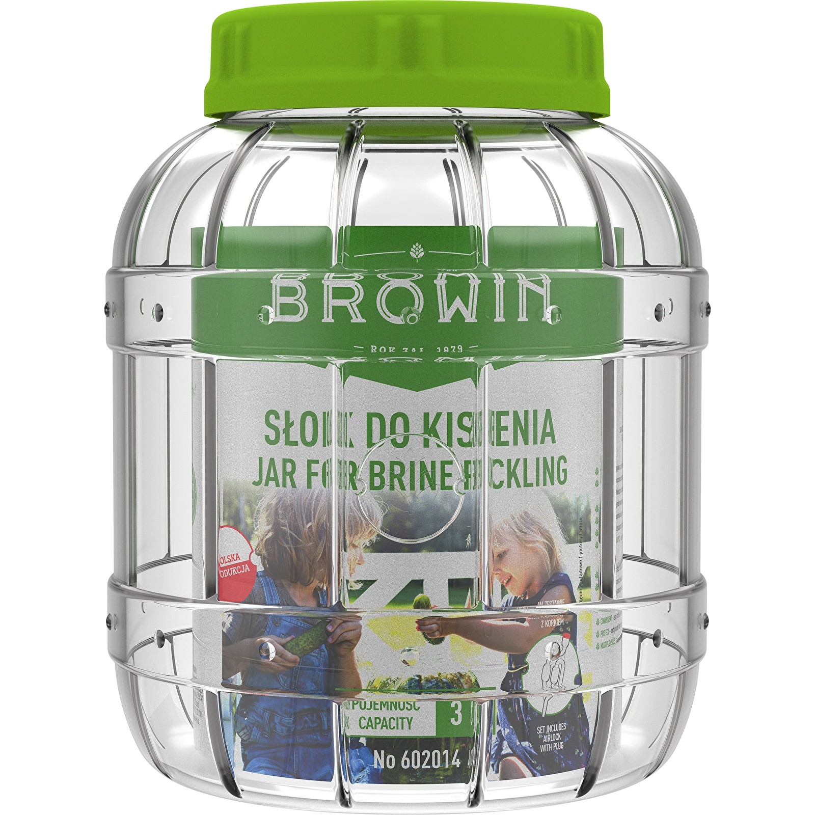 Neplīstoša burka sālīšanai / skābēšanai 3 L