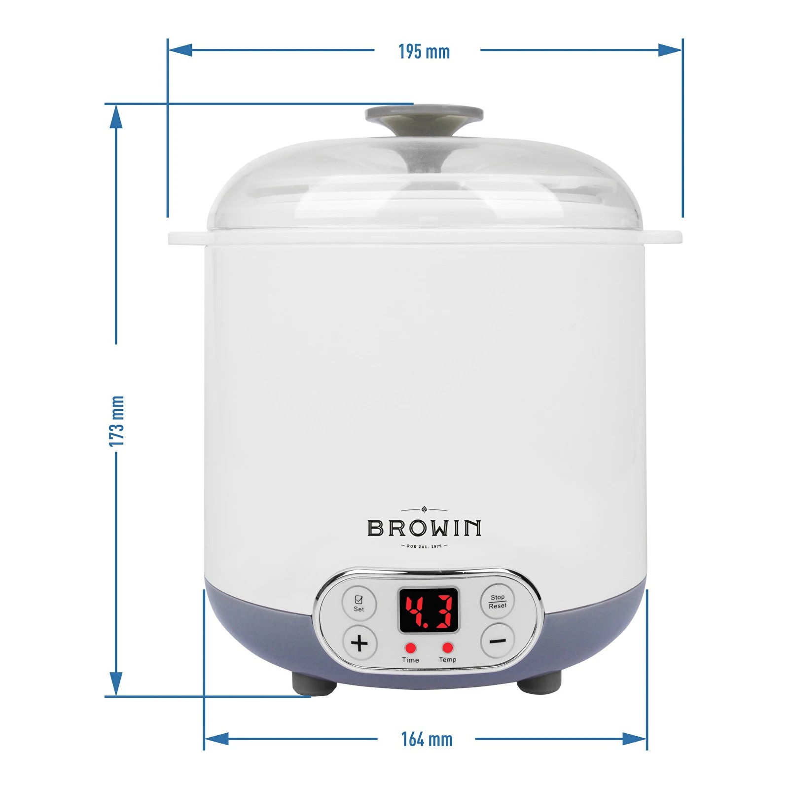 Jogurta pagatavošanas ierīce ar termostatu 1,5 l