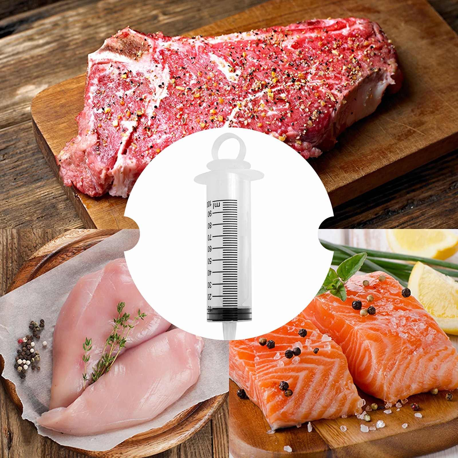 Šļirce gaļas izstrādājumiem + 2 adatas