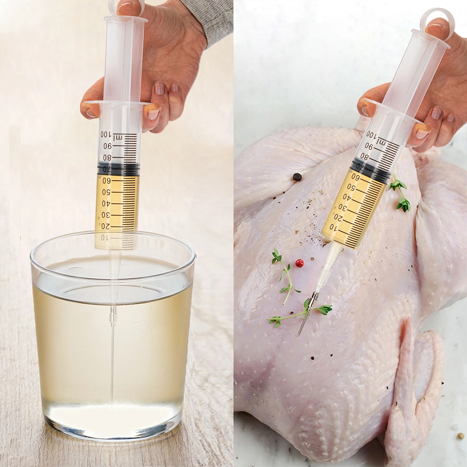 Šļirce gaļas izstrādājumiem + 2 adatas