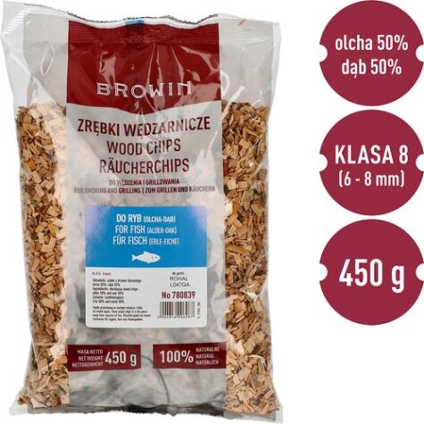 Grila dūmu šķeldas 50 %papele 50 %ozols 450 g, 8. klase