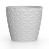 Dekoratīvais puķu pods no plastmasas Crystal 30 cm balts matēts