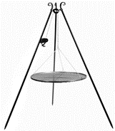 Dārza grils ar statīvu 180cm, reste 80cm Cook King