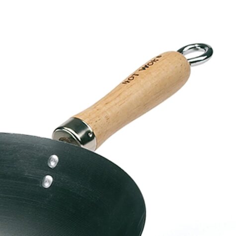 Wok panna 35cm ar rokturi un apaļu dibenu HOT WOK