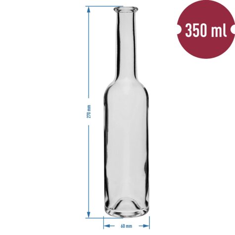 Stikla pudele 350ml ar vāciņu