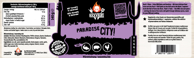 Rock'n'Rubs Sausais garšvielu maisījums grilēšanai "Paradise City"