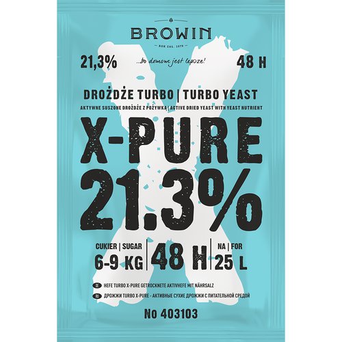 Destilācijas raugs Turbo X-Pure 21,3% 48h 135g