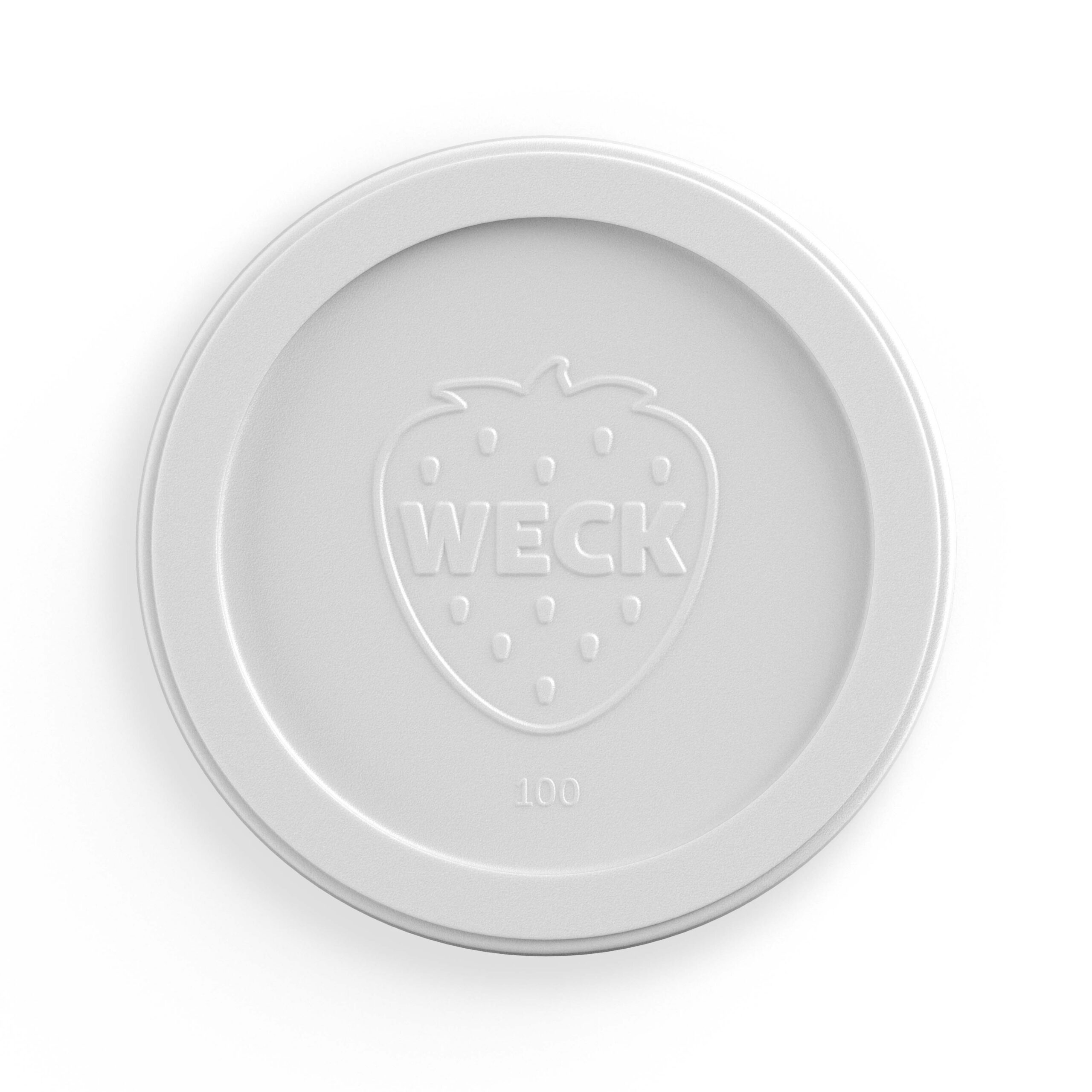 WECK plastmasas vāki 100 mm balti 6 gab.