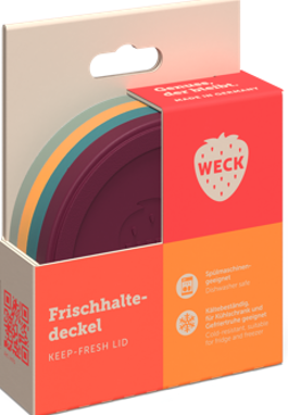 WECK plastmasas vāks 100 mm dažādās krāsās 4 gab.
