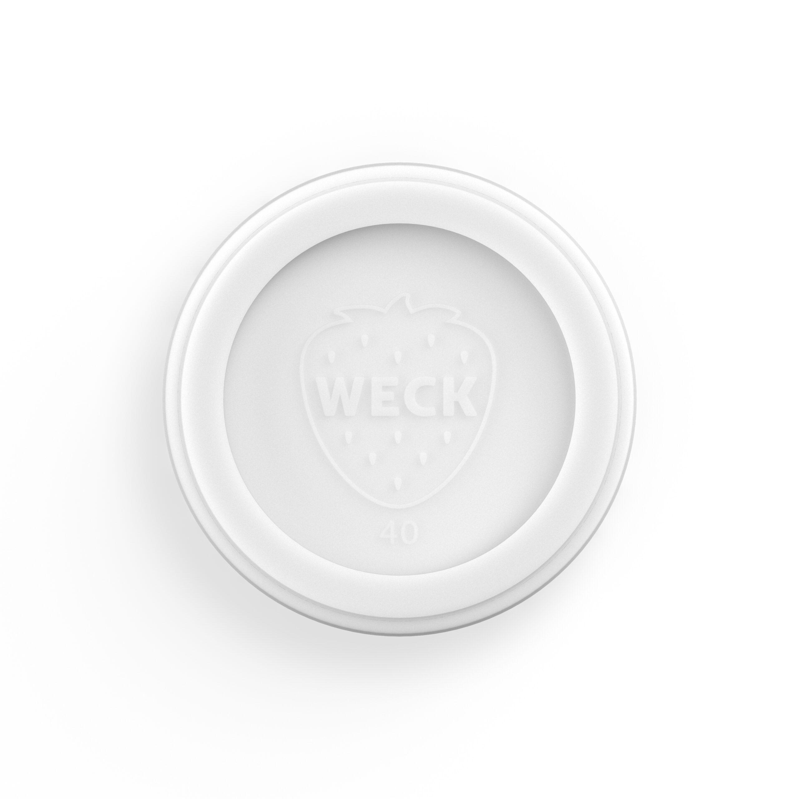WECK plastmasas vāki 40 mm balti 6 gab.